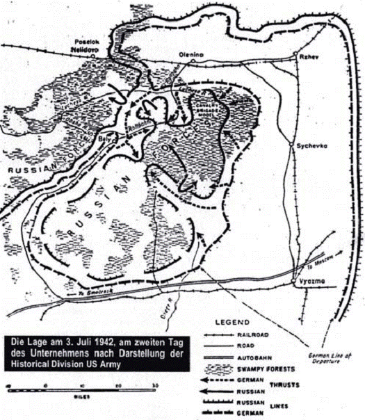Situation on July 03 1942 – the operation’s second day.