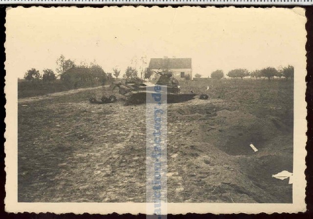 German Panzer destroyed near Zarki (the same Panzer as in the previous post)