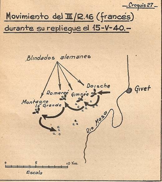 Withdrawal of the French 16 RI - May 1940.
