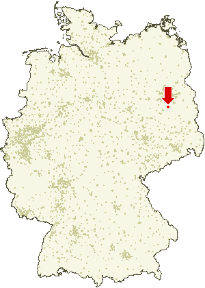 Location of the artillery ground tests of Kummersdorf - West (Artillerie-Versuchsgelände).<br />http://www.plz-postleitzahl.de/land.brandenburg/kummersdorf-alexanderdorf/karte-Kummersdorf-Alexanderdorf.gif