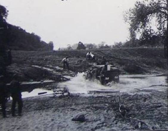 Fording a river - Baltic 1941.