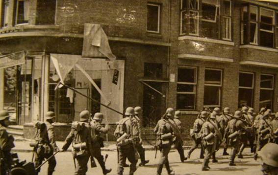 German troops marching through Maastricht............