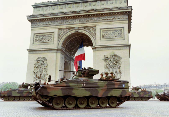 German APC of the Eurocorps - Paris Jul 14, 1994.