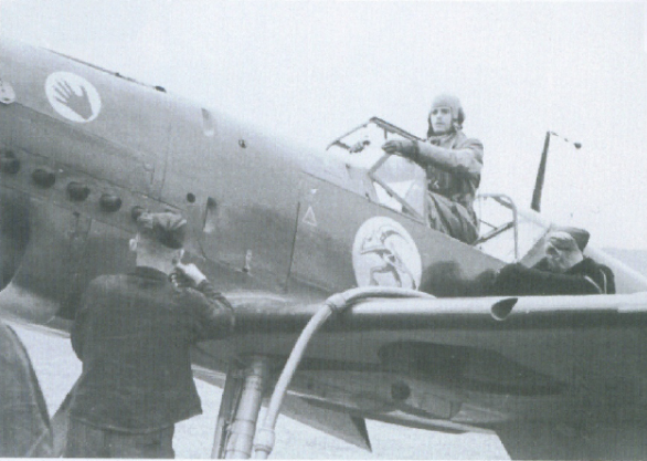 Leutnant Gerhard Granz in the cockpit of his Bf-109D during a refuel - Summer/Fall 1939........