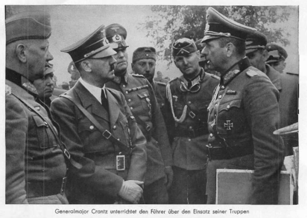 The Generalmajor Cranz explains the Führer the employment of its troops ..................................