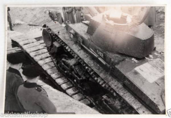 Original WK2 Foto Brückenleger Panzer Nr. 502 auf der Brücke #9