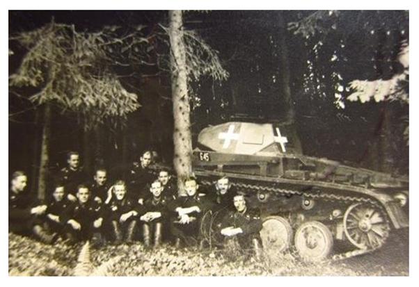 In East Prussia, a Pz Kw II tank of PR 7 in an assembly area in a wooded ground ..............................................<br />http://odkrywca.pl/panzer-1939-czesc-11,687400.html#687400