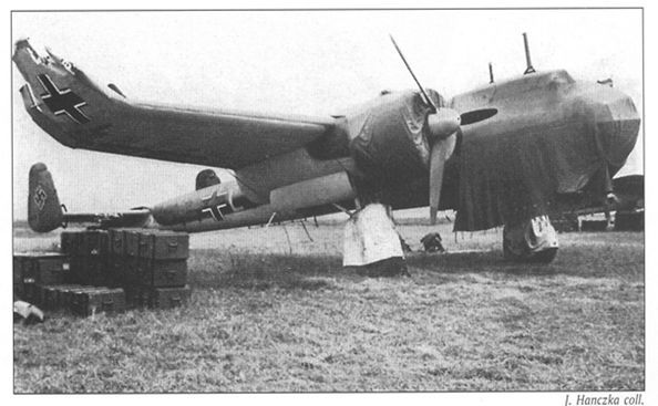 A Do-17 E from KG 77 that has suffered structural damage during an emergency landing .....................................