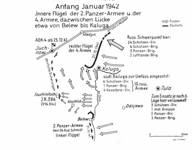 Situation of the front at the beginning of January 1942.....................