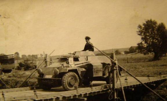 A Panzerspähwagen Sd Kfz 221 of AA 3 during previous FTX...