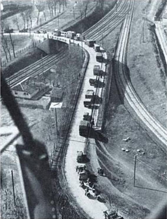 German motorized column heading to the Bulgarian border - March 1941.