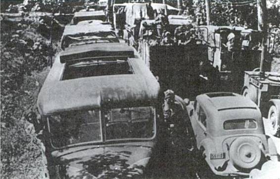Traffic jam - Ardennes 12 May of 1940.