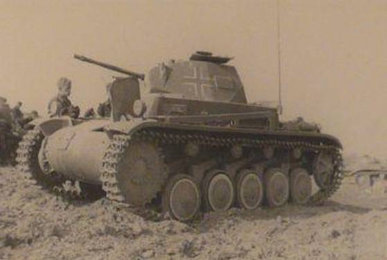 A Pz Kw II within its assembly area.