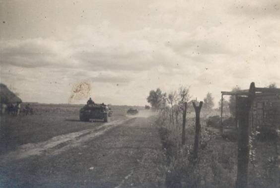 A column of German assault guns heading inland - Russia 1941.