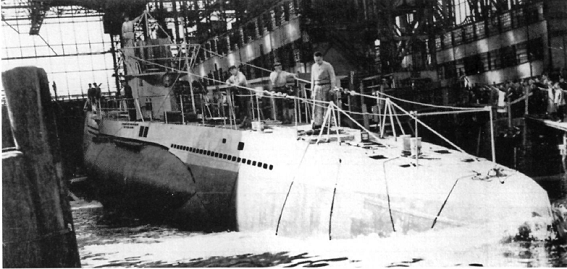 Launching of U-93; one of the first type VII C.