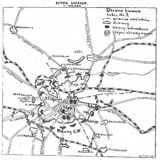 Map of Lwow/Lemberg - 1:100.000