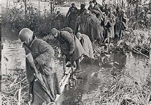 Soviet troops during its withdrawal through the Island of Saarema………