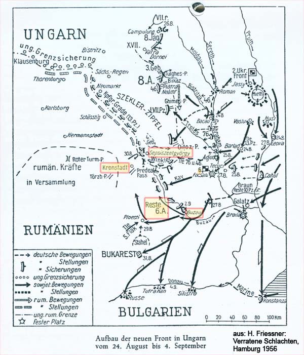 Organization of a new defensive front in Hungary from August 24 till September 04 1944