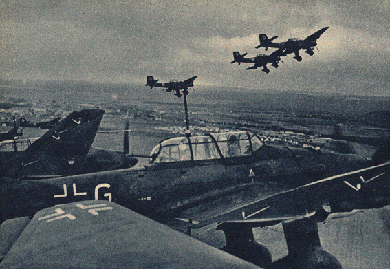Stukas in flight towards Gdingen; below them the plain of the so-called Polish Corridor..........................