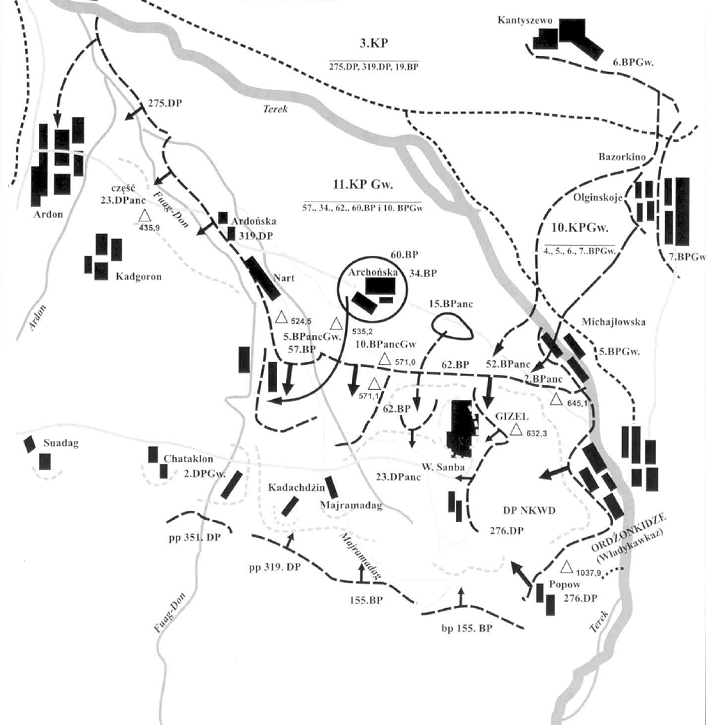 Sketch of the area.<br />Source: Kaukaz 1942. WM Nº 177.