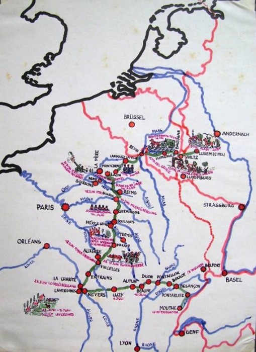 Advance of the 5 ID thru France on 1940..................