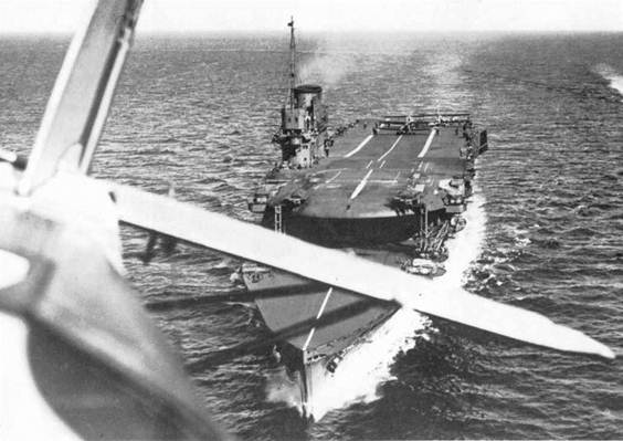The HMS &quot;Courageous&quot; launching its embarked aviation .................<br />http://www.naval-history.net/xGM-Chrono-04CV-Courageous.htm