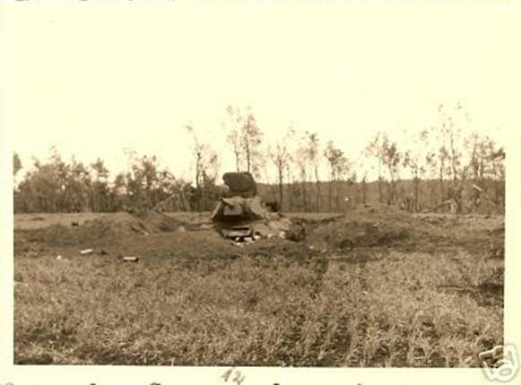 A Soviet T-34/76 entrenched near the Niemen.....................
