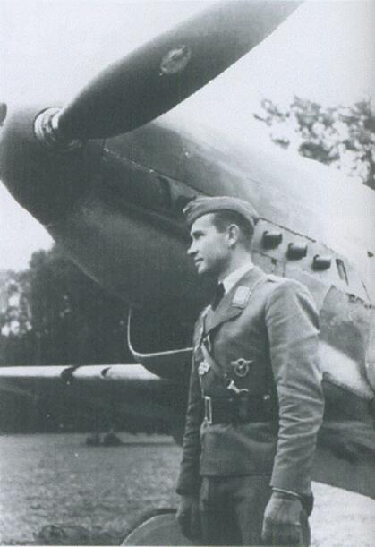 The Group's Commander, Hptm. Wilhelm Lessmann with his Bf-109D.......................