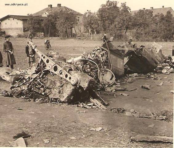Remnants of a Ju-87 which crashed in Oksywie.............