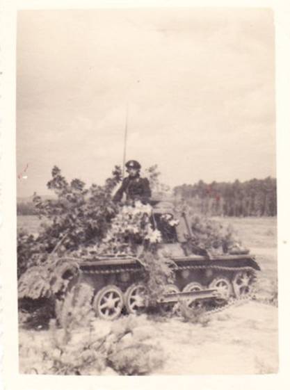Orig.Foto-Panzer mit Tarnung