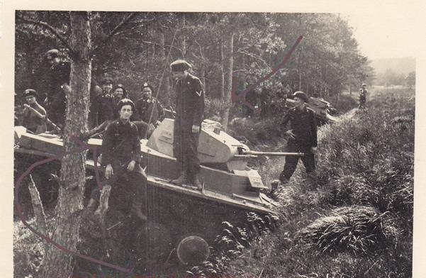 Pz Kw II Ausf. A/B/C bogged down in the trench............................