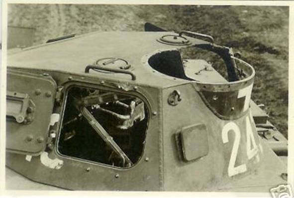Close view of the tank turret .......................................