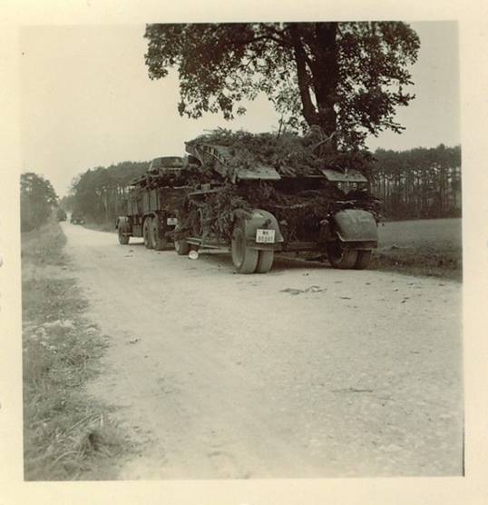 A rarity indeed, truck Faun L900 (probably) carrying a Pz Kw II Ausf. D/E and its trailer Sd. Ah. 115 with a Brückenleger II on a chassis Ausf. D/E..................................