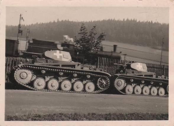 Close view of a couple of Pz Kw II Ausf. A / B / C somewhere in Poland.........................................