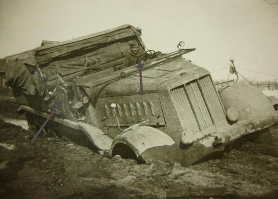 Zugkraftwagen 18t (Sd.Kfz. 9) fighting against the Russian mud..........................<br />Foto-Infanterie-Regiment-333-8to-Zugmaschine-Halbkette-steckt im Schlamm. eBay Auction.