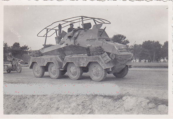 A Funkwagen Sd Kfz 263 (8-rad) with the white K (Panzergruppe Kleist) in Ukraine 1941 ............................ .