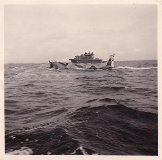 A landing craft, Pionierlandungsboot-39, carrying a Land-Wasser-Schlepper (possibly Kerstch) ............................