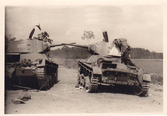 Two light tanks T-26 captured after the battle of Dubno ..............................