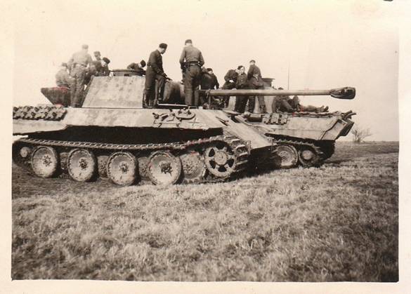 A pair of Pz Kw V &quot;Panther&quot; Ausf. D apparently during training..................................